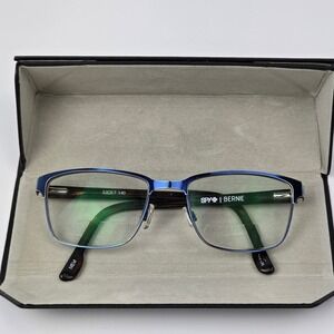 SPY Bernie Blue Metal Tortoise Eyeglass Frames 52-17-140 Prescription Ready